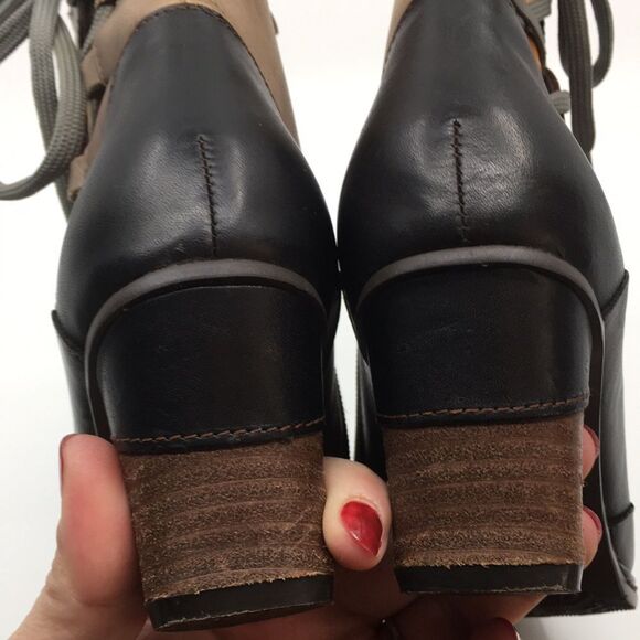 L'Artiste By Spring Step Mia Booties Boots Patchwork Corset Zip Size 36 US 5.5-6 - Picture 11 of 17